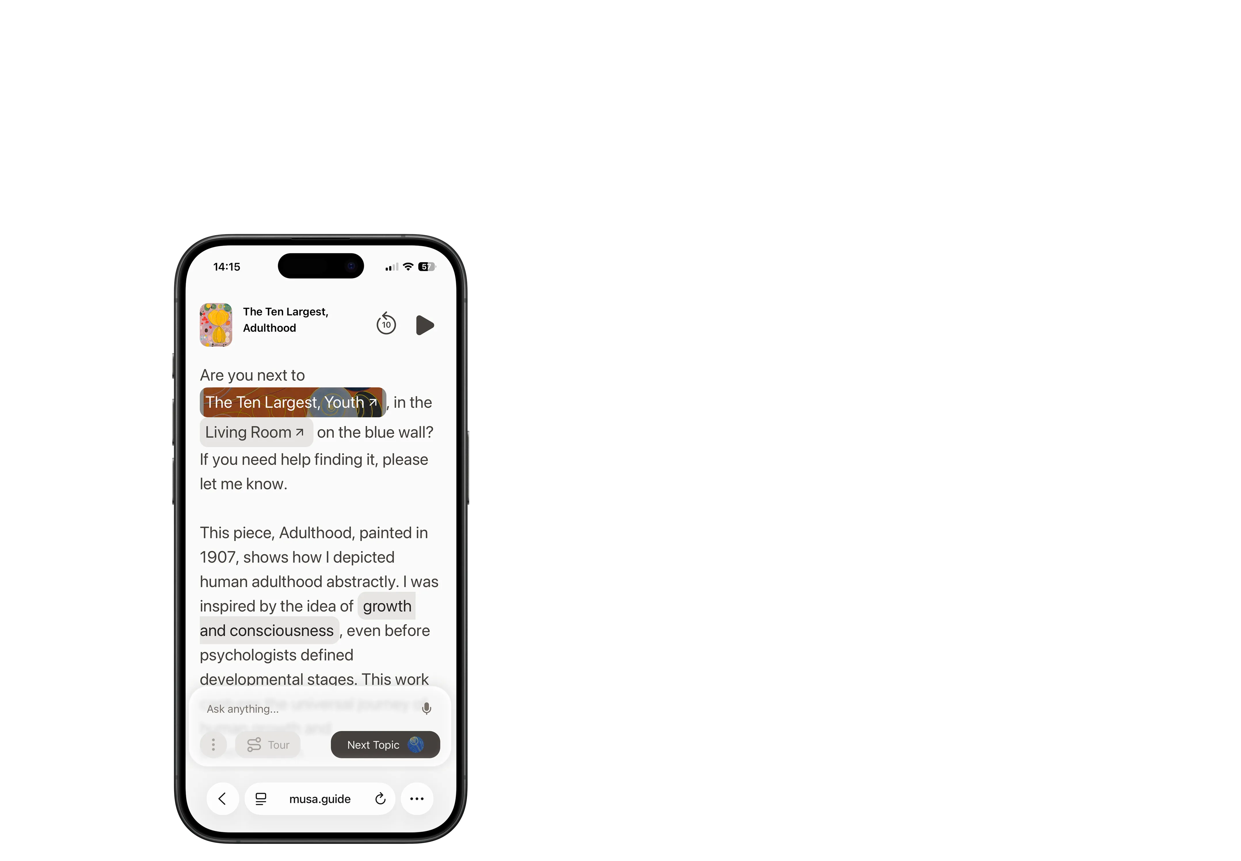 Musa Tour Interface